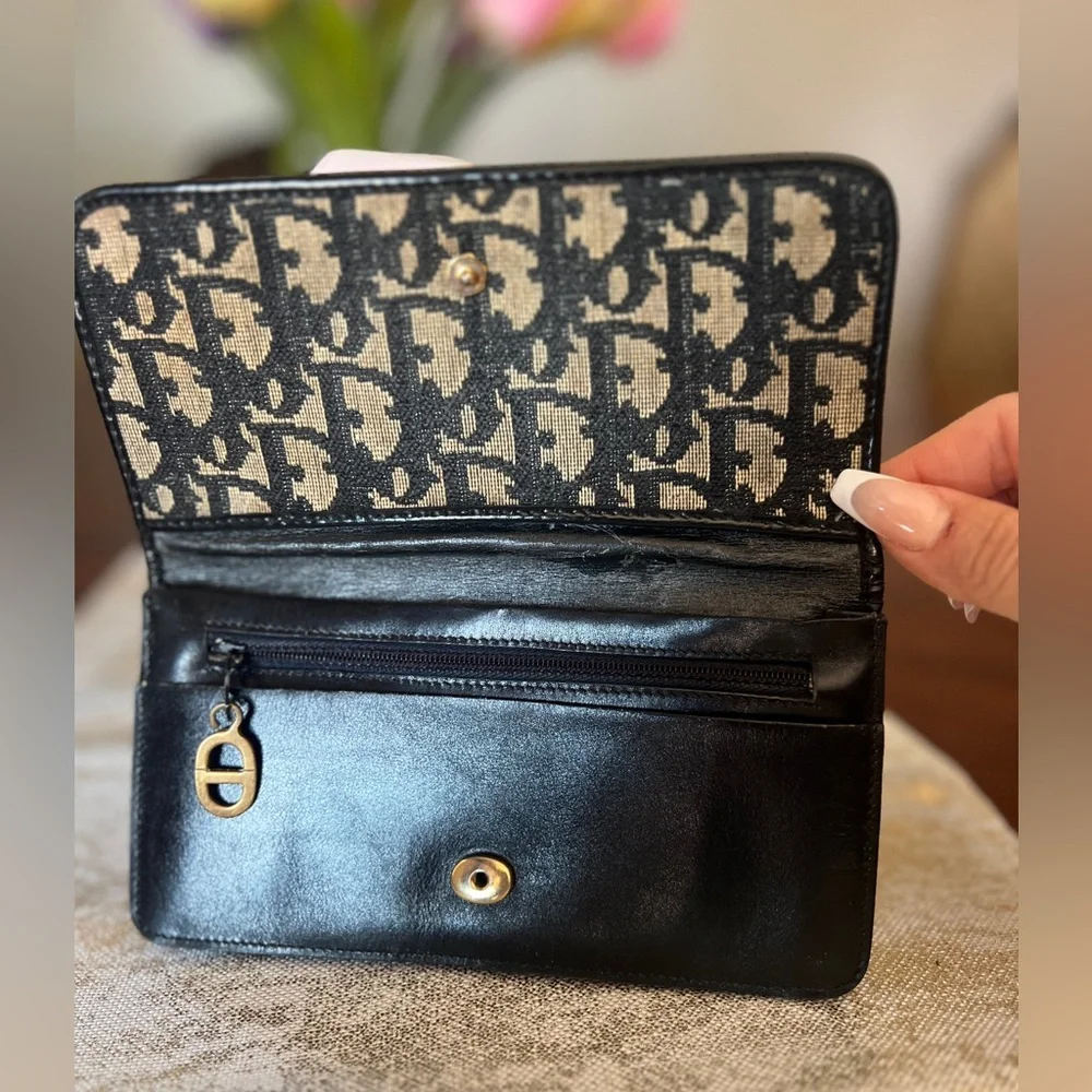 💙 Authentic Vintage Jacquard Dior Wallet